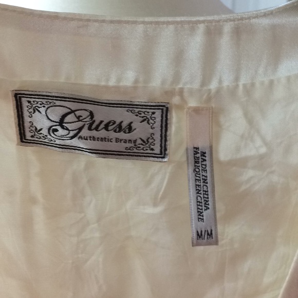 NWOT Guess satin trim and lined top. - Picture 3 of 7